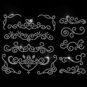 1 Pc Tiger Rhinestone Iron on Hotfix Transfer Decal, Tiger Footprints Pattern Bling DIY Patch Clothing Repair Applique T-Shirt Vest Shoes Hat Jacket Decor Clothing DIY Accessories