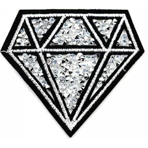 Diamond Symbol Decorative Patches with Hot Fix Shiny Rhinestone 5 PCs