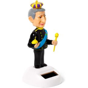 LTD. King Charles Solar Bobble Figure The King Black/Yellow/Blue, Printed, 100% Plastic