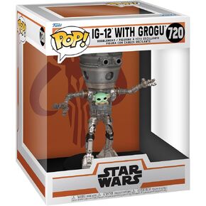 Funko Pop Deluxe: Star Wars: The Mandalorian 0 - Grogu (The Child, Baby Yoda) - (IG-12) - Collectable Vinyl Figure - Gift Idea - Official Merchandise - Toys for Kids & Adults - Sci-Fi Fans