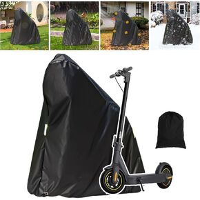 Electric Scooter Cover, All Season Universal Scooter Cover, Waterproof Sun, Tear Proof Night Reflective and Lock-Holes&Storage Bag for with Seat or Without Foldable Kick Scooter