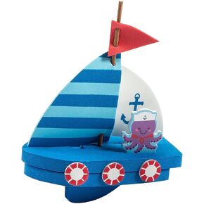 Fun Express Sailboat Craft Kit - VBS Vacation Bible School Supplies/Decor – Makes 12