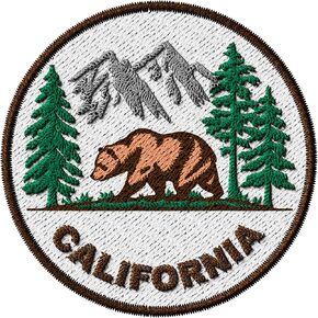 California State Patch for Clothes – Embroidered Iron on Patch for Backpack Jacket - Fabric Patches for Clothes Souvenirs & Gifts for Travelers ID45095