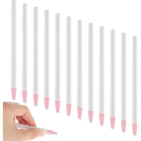 10 Pcs Tailors Chalk Pencils for Fabric Sewing White Marking Pencils, Washable Fabric Tailor Markers Dressmaker Pencil (17cm)