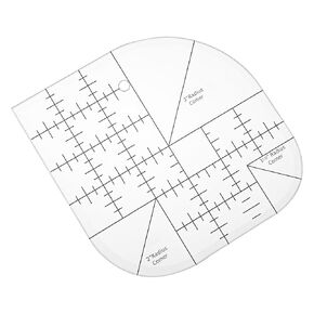 Acrylic Curved Corner Cutter Quilt Ruler, Sewing Ruler Multifunctional Sewing Patchwork Quilting Templates DIY Sewing Supplies