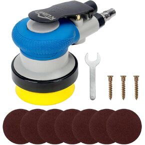 5 Inches Air Random Orbital Sander, Pneumatic Palm Car Sanders For Wood Polisher Metal,And Auto Body Work, Da Sanders, Dual-action Sander