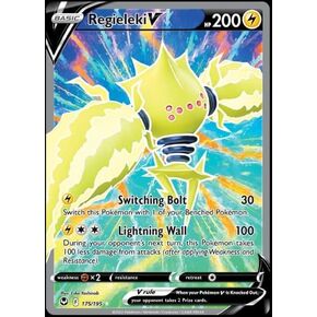 Regieleki V 175/195- Silver Tempest - Full Art -Pokemon Ultra Rare Card - Holo Foil
