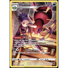 Ariados TG09/TG30 - Brilliant Stars - Trainer Gallery Pokemon Card - Holo Foil
