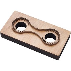 UNICRAFTALE Leather Cutting Die Leather Keychain Wooden Die Cutting Molds Wallet Punching Dies Smooth Wooden Base Sharp Steel Blades Punch Stamping Tool for DIY Crafts