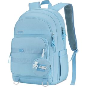 Cute Backpack for Teen Girls,School Backpack with Laptop Compartment,Laptop Backpack Fits 15.6Inch Notebook,Casual Bookbag for Men Women Boy Girl High School College Work Travel,Blue