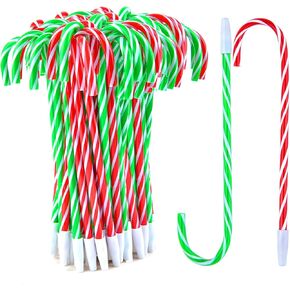 48 Pieces Candy Cane Pen Christmas Pens with Black Ink for Christmas Holiday New Years Home Decor Party Gift (Red/Green)