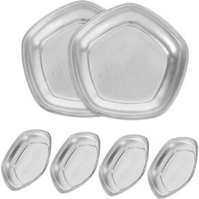 DIY Model Coloring Tool 6pcs Metal Palette Water Mixing Plate Paint Mixing Trays for Artists Versatile Pigment Trays for Model Kits
