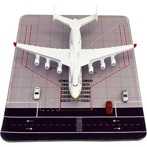 Antonov An225 Model Plane Metal Diecast An225 Transport Aircraft Model 1/400 Scale An-225 Airplane Kit with an Airport Mat Ideal Gift and Decoration