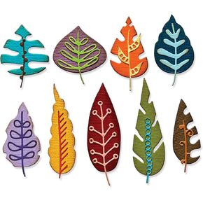 Sizzix Thinlits Dies By Tim Holtz 18/Pkg-Artsy Leaves