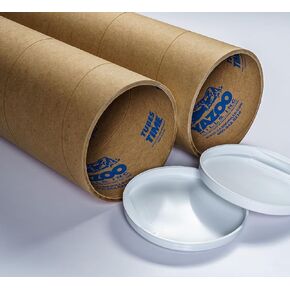 5" x .225 x 60 Heavy Duty Kraft Mailing Tubes with Plugs (Pack of 7)