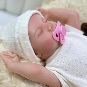 KINGWANT Reborn Baby Dolls, 18Inch Realistic Real Life Baby Dolls Girl Cute Soft Vinyl Newborn Baby Dolls Poseable Lifelike Reborn Baby Doll for Kids Age 3+