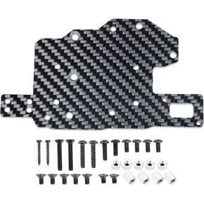 RC Car Carbon Fiber ESC Mounting Fixing Plate ESC Mount Plate ESC Bracket Mounting Bracket Upgrade Parts Compatible with Arrma Kraton 6S V4&V5 BLX Typhon 6S TLR 1/8 RC Car