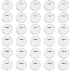 3.15 Inch Clear Button Badge with Pin,30 Pack Acrylic Design DIY Button Pins Kit for DIY Crafts and Craft Activities