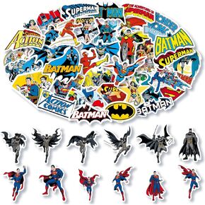 Hero League Stickers, 50pcs Waterproof Superhero Stickers Water Bottles for Kids Teen Adult, Decor for Skateboard, Phone, Movie Sticker for Boys(League 3)