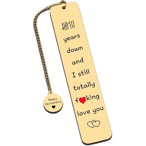 8th Bronze Anniversary Bookmark Gifts for Women Men Bronze 8 Year Anniversary Wedding Gifts for Couple Husband Wife Christmas Birthday Gifts for Women Men Happy Anniversary Bookmark (8 Years style2)