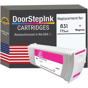 DoorStepInk Remanufactured in The USA Ink Cartridge Replacements for HP 831 CZ684A Magenta for Printers Latex 310 54in. 330 64in. 360 64in. 370 64in. 570 64in.