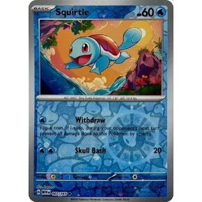 Pokemon - Squirtle 007/165 – Pokemon 151 – Promo Cosmos Reverse Foil – Costco Exclusive Single Card