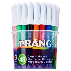 Prang Classic Art Markers, Bullet Tip, Assorted Colors, Set of 48