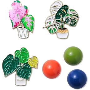 Luna cici 3Pieces Needle Minder for Sewing,Magnetic Needle Keeper for Cross Stitch,Cute Plant Cartoon Pin,Needle Holder for Embroidery,Needlework Storage Accessory, Gift for Cross Stitch Lover