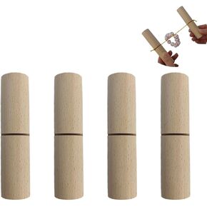 2 Set 4.72x0.98 inches Knot Grippers for Silicone Beads Wristlets, Wood Knot Grippers Tool for Bracelets, Keychains Tightening Knots Gripper
