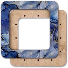 Medium Hoop with Magnetic Holders from Plywood for Embroidery and Cross Stitching, MP-002 Light (4x4 in), Embroidery Wood Hoop, Beading Frame, Perforated Paper Magnetic Holder