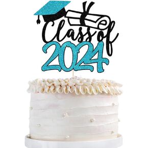 Gold Class of 2025 Congrats Grad Cake Topper Glitter Graduation Party Supplies - High School College Graduates -College Graduate Cake Topper Decorations (Class of 2025 Rose gold)