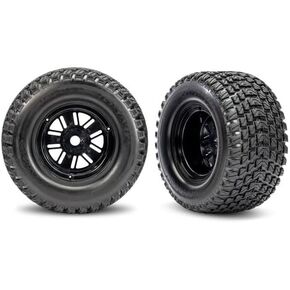 Traxxas T&W Race BLK WHL GRAVIX TIRE