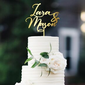 Custom Initials and Date Wedding Cake Topper Personalized Wedding Cake Decoration Heart Infinity in Acrylic