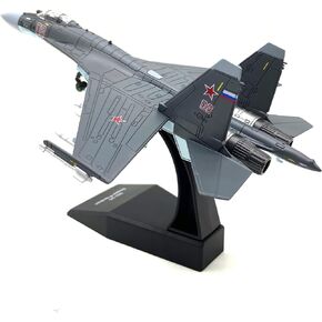 Diecast Airplanes 1/100 Scale Model Aircraft SU 35 Fighter Jet Plane Model Attack Plane Military Airplane Models for Adults