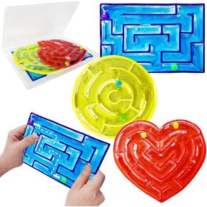 3 Pcs Squeeze Sensory Maze Fidget Toys,Squishy Toys with Filled Goo for Kids with Autism,Stress Anxiety Relief Toys for Calming Down Classroom,Easter Basket Stuffers Gifts for Boys Girls