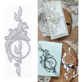 Leaves Lace Metal Cutting Dies for Card Making, Paper Embossing Die Cuts Kit Templates Supplies, Photo Frame Album DIY Scrapbooking Stencils Sets