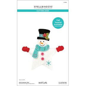 Spellbinders Felt Snowman Star Etched Dies, one, Metal