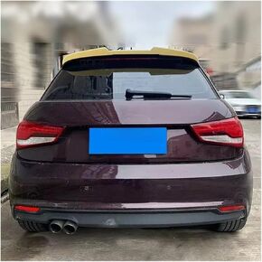Compatible For Audi A1 8X PQ25 Hatchback 10-14 GLOSSY BLACK Rear Boot Wing Spoiler Rear Roof Spoiler Wing Trunk Lip Boot Cover(4DOORS CARBON COLOR)