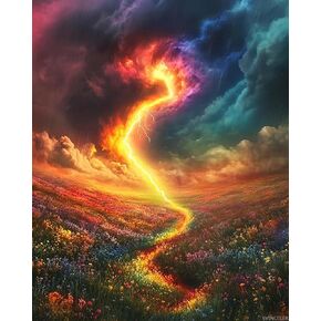 SVINOILER Paint by Numbers Kits for Adults Cyclones DIY Oil Paintings Canvas Acrylic Paint Set Landscape Paint by Numbers Kit for Beginners and Ideal for Home Decor 16x20 Inch