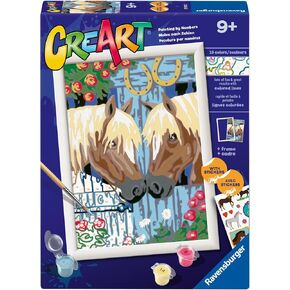 Ravensburger - Horse Friends CreArt Paint by Numbers Kit | Fun & Easy DIY Art for Kids Age 9+ | Creative Gift Idea for Birthdays & Holidays