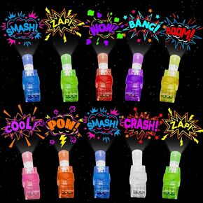 48 PCS Finger Light for Kids Summer Party Favors ,Glow in the Dark Light Up Summer Beach Toys Bulk for Kids Birthday Goodie Bag Stuffers Classroom Prizes Boys Girls Pool Party Classroom Prizes