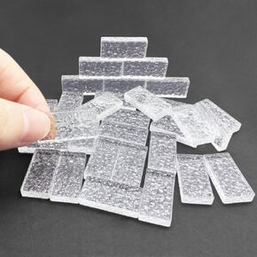 30pcs Miniature Bricks Mini Rectangular Glass Blocks DIY Accessories for Dollhouse Kitchen Bar Wall Fairy Garden Micro Landscape Decoration