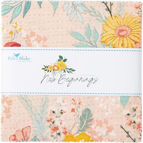 New Beginnings Riley Blake 5-inch Stacker, 42 Precut Fabric Quilt Squares by Sandy Gervais