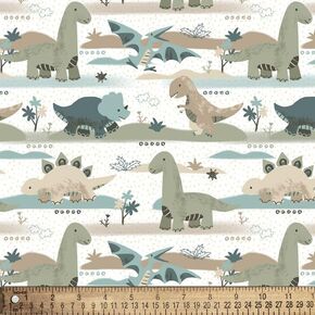 Going Dino Flannel Fabric by The Yard