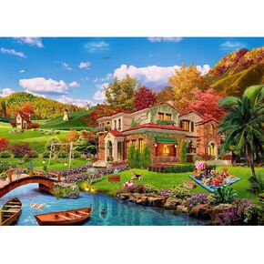 HUADADA Jigsaw Puzzles for Adults 1000 Pieces, Fall Getaway Interlock Perfectly No Dust, Home Decors Family Challenge Toys for Men Women Elders Seniors (27.5"x19.6"), 1:1 Poster