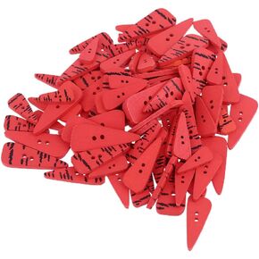 100 Pcs Wooden Red Carrot Buttons Christmas Snowman Carrot Nose Buttons with 2 Holes for Sewing Crafts