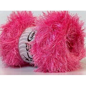 100 Gram Candy Pink Eyelash Yarn Ice Fun Fur 164 Yards