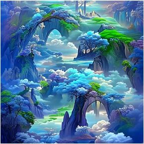 hill froeistung Landscapes Diamond Art Painting Kits for Adults,Mountains Diamond Art Kits for Beginners, 5D DIY Full Drill Round Gem Art, Paint with Diamond Beads Craft Home Wall Decor 12x12 inch
