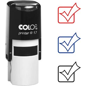 Custom Teacher Grading Stamp - Check Mark Square - 5/8" Self-Inking Rubber Stamp for Classroom Feedback & Homework