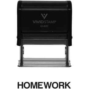 Homework Teacher Self Inking Rubber Stamp (Red Ink) - Medium